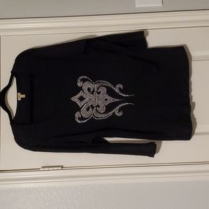 Black Rhinestone top